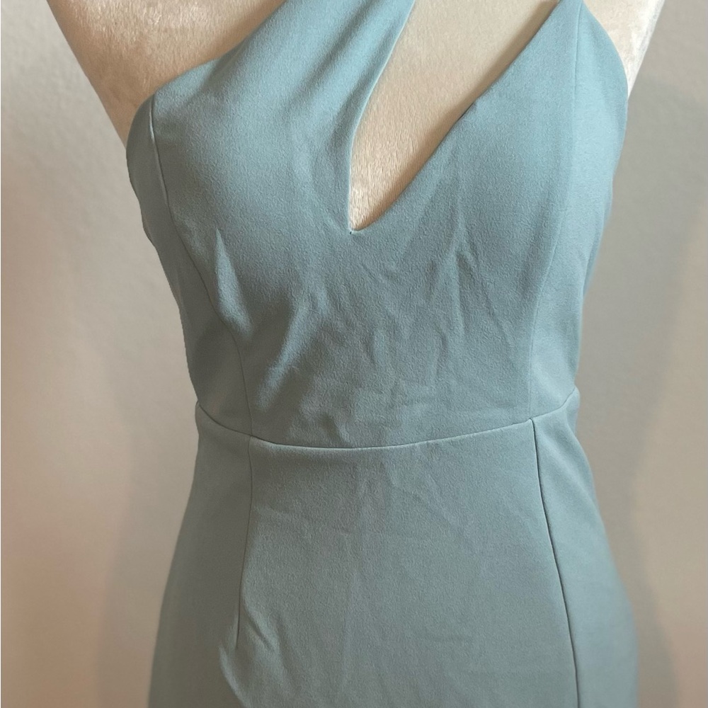 Hello Molly Green One Shoulder Sheath Dress